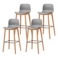 Modern Wood Barstool Simple Low Back Indoor Tall Stool with Plastic Seat Grey 4 Piece Set Bar Stool(30"H) Clearhalo 'Bar Furniture' 'Bar Stools' 'bar_stools' 'furn' 'furn_bar_stools' 'Furniture' 'furniture_bar_stools' 'Kitchen & Dining Furniture' 5080872