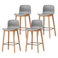 Modern Wood Barstool Simple Low Back Indoor Tall Stool with Plastic Seat Grey 4 Piece Set Counter Stool(26"H) Clearhalo 'Bar Furniture' 'Bar Stools' 'bar_stools' 'furn' 'furn_bar_stools' 'Furniture' 'furniture_bar_stools' 'Kitchen & Dining Furniture' 5080876