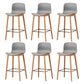 Modern Wood Barstool Simple Low Back Indoor Tall Stool with Plastic Seat Grey 6 Piece Set Counter Stool(26"H) Clearhalo 'Bar Furniture' 'Bar Stools' 'bar_stools' 'furn' 'furn_bar_stools' 'Furniture' 'furniture_bar_stools' 'Kitchen & Dining Furniture' 5080877