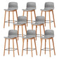 Modern Wood Barstool Simple Low Back Indoor Tall Stool with Plastic Seat Grey 8 Piece Set Counter Stool(26"H) Clearhalo 'Bar Furniture' 'Bar Stools' 'bar_stools' 'furn' 'furn_bar_stools' 'Furniture' 'furniture_bar_stools' 'Kitchen & Dining Furniture' 5080878