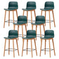 Modern Wood Barstool Simple Low Back Indoor Tall Stool with Plastic Seat Green 8 Piece Set Counter Stool(26"H) Clearhalo 'Bar Furniture' 'Bar Stools' 'bar_stools' 'furn' 'furn_bar_stools' 'Furniture' 'furniture_bar_stools' 'Kitchen & Dining Furniture' 5080894