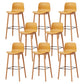 Modern Wood Barstool Simple Low Back Indoor Tall Stool with Plastic Seat Yellow 8 Piece Set Bar Stool(30"H) Clearhalo 'Bar Furniture' 'Bar Stools' 'bar_stools' 'furn' 'furn_bar_stools' 'Furniture' 'furniture_bar_stools' 'Kitchen & Dining Furniture' 5080898