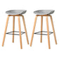 30-inch Modern Beech Wood Barstool Simple Backless Indoor Tall Stool with Plastic Seat Grey 2 Piece Set Clearhalo 'Bar Furniture' 'Bar Stools' 'bar_stools' 'furn' 'furn_bar_stools' 'Furniture' 'furniture_bar_stools' 'Kitchen & Dining Furniture' 5080906