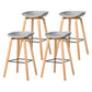 30-inch Modern Beech Wood Barstool Simple Backless Indoor Tall Stool with Plastic Seat Grey 4 Piece Set Clearhalo 'Bar Furniture' 'Bar Stools' 'bar_stools' 'furn' 'furn_bar_stools' 'Furniture' 'furniture_bar_stools' 'Kitchen & Dining Furniture' 5080909