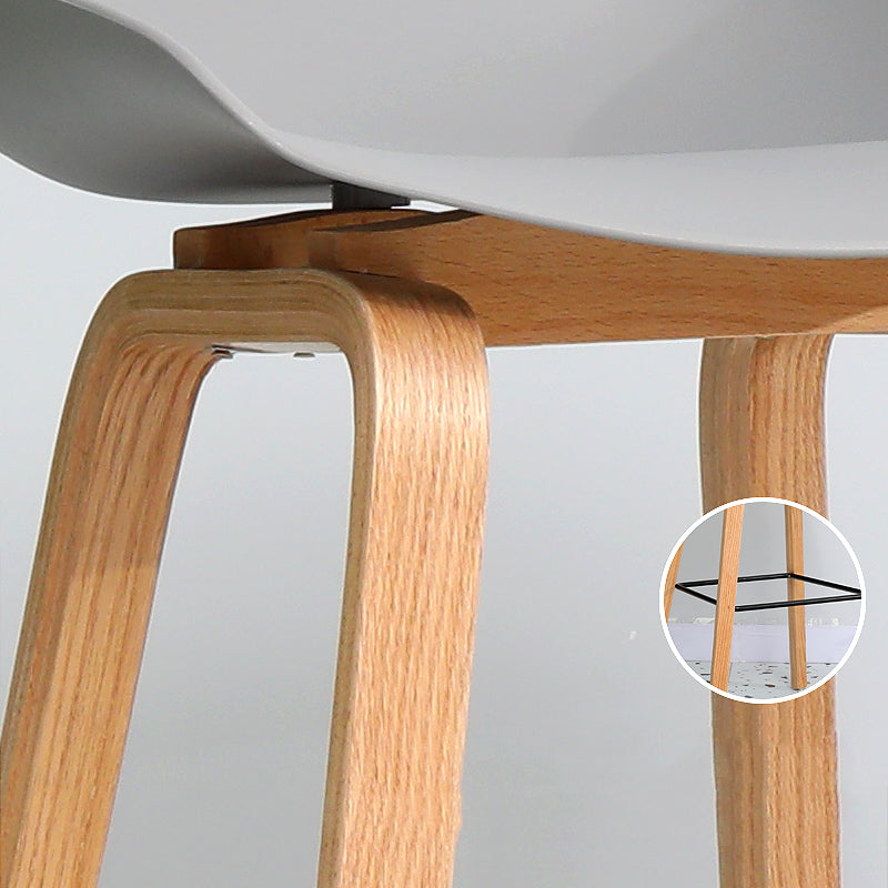 30-inch Modern Beech Wood Barstool Simple Backless Indoor Tall Stool with Plastic Seat Clearhalo 'Bar Furniture' 'Bar Stools' 'bar_stools' 'furn' 'furn_bar_stools' 'Furniture' 'furniture_bar_stools' 'Kitchen & Dining Furniture' 5080911