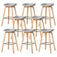 30-inch Modern Beech Wood Barstool Simple Backless Indoor Tall Stool with Plastic Seat Grey 8 Piece Set Clearhalo 'Bar Furniture' 'Bar Stools' 'bar_stools' 'furn' 'furn_bar_stools' 'Furniture' 'furniture_bar_stools' 'Kitchen & Dining Furniture' 5080912