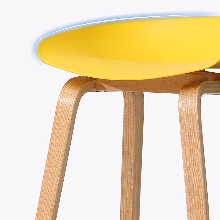 30-inch Modern Beech Wood Barstool Simple Backless Indoor Tall Stool with Plastic Seat Clearhalo 'Bar Furniture' 'Bar Stools' 'bar_stools' 'furn' 'furn_bar_stools' 'Furniture' 'furniture_bar_stools' 'Kitchen & Dining Furniture' 5080914