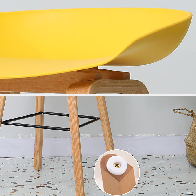 30-inch Modern Beech Wood Barstool Simple Backless Indoor Tall Stool with Plastic Seat Clearhalo 'Bar Furniture' 'Bar Stools' 'bar_stools' 'furn' 'furn_bar_stools' 'Furniture' 'furniture_bar_stools' 'Kitchen & Dining Furniture' 5080915