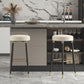 Glam Black Iron Barstool Simple Backless Indoor Tall Stool with Leather Seat Clearhalo 'Bar Furniture' 'Bar Stools' 'bar_stools' 'furn' 'furn_bar_stools' 'Furniture' 'furniture_bar_stools' 'Kitchen & Dining Furniture' 5080939