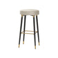 Glam Black Iron Barstool Simple Backless Indoor Tall Stool with Leather Seat Clearhalo 'Bar Furniture' 'Bar Stools' 'bar_stools' 'furn' 'furn_bar_stools' 'Furniture' 'furniture_bar_stools' 'Kitchen & Dining Furniture' 5080946