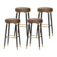 Glam Black Iron Barstool Simple Backless Indoor Tall Stool with Leather Seat Dark Coffee 4 Piece Set Clearhalo 'Bar Furniture' 'Bar Stools' 'bar_stools' 'furn' 'furn_bar_stools' 'Furniture' 'furniture_bar_stools' 'Kitchen & Dining Furniture' 5080951