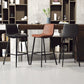 30-inch Glam Iron Barstool Distressed Low Back Indoor Tall Stool with Leather Seat Clearhalo 'Bar Furniture' 'Bar Stools' 'bar_stools' 'furn' 'furn_bar_stools' 'Furniture' 'furniture_bar_stools' 'Kitchen & Dining Furniture' 5080966