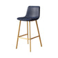 30-inch Glam Iron Barstool Distressed Low Back Indoor Tall Stool with Leather Seat Clearhalo 'Bar Furniture' 'Bar Stools' 'bar_stools' 'furn' 'furn_bar_stools' 'Furniture' 'furniture_bar_stools' 'Kitchen & Dining Furniture' 5080974