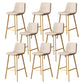 30-inch Glam Iron Barstool Distressed Low Back Indoor Tall Stool with Leather Seat Gold White 8 Piece Set Clearhalo 'Bar Furniture' 'Bar Stools' 'bar_stools' 'furn' 'furn_bar_stools' 'Furniture' 'furniture_bar_stools' 'Kitchen & Dining Furniture' 5080980