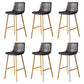 30-inch Glam Iron Barstool Distressed Low Back Indoor Tall Stool with Leather Seat Gold Black 6 Piece Set Clearhalo 'Bar Furniture' 'Bar Stools' 'bar_stools' 'furn' 'furn_bar_stools' 'Furniture' 'furniture_bar_stools' 'Kitchen & Dining Furniture' 5080987