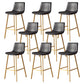 30-inch Glam Iron Barstool Distressed Low Back Indoor Tall Stool with Leather Seat Gold Black 8 Piece Set Clearhalo 'Bar Furniture' 'Bar Stools' 'bar_stools' 'furn' 'furn_bar_stools' 'Furniture' 'furniture_bar_stools' 'Kitchen & Dining Furniture' 5080988