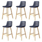 30-inch Glam Iron Barstool Distressed Low Back Indoor Tall Stool with Leather Seat Gold Blue 6 Piece Set Clearhalo 'Bar Furniture' 'Bar Stools' 'bar_stools' 'furn' 'furn_bar_stools' 'Furniture' 'furniture_bar_stools' 'Kitchen & Dining Furniture' 5081003