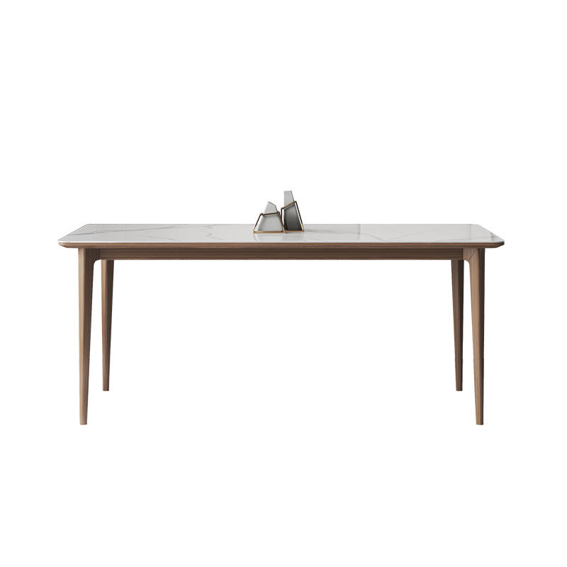 Modern Sintered Stone Top Dining Set Rectangle 1/2/3/4/7 Pieces Dining Room Table Set White 79"L x 39"W Clearhalo 'Dining Room Sets' 'Dining Tables & Seating' 'dining_room_set' 'furn' 'furn_dining_room_set' 'Furniture' 'furniture_dining_room_set' 'Kitchen & Dining Furniture' 5081008