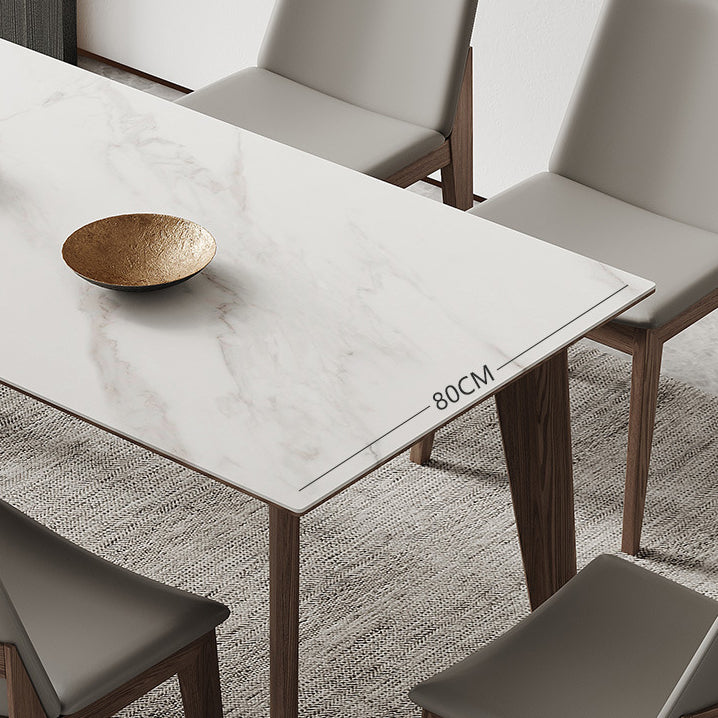 Modern Sintered Stone Top Dining Set Rectangle 1/2/4/5/7 Pieces Dining Room Table Set Clearhalo 'Dining Room Sets' 'Dining Tables & Seating' 'dining_room_set' 'furn' 'furn_dining_room_set' 'Furniture' 'furniture_dining_room_set' 'Kitchen & Dining Furniture' 5081056