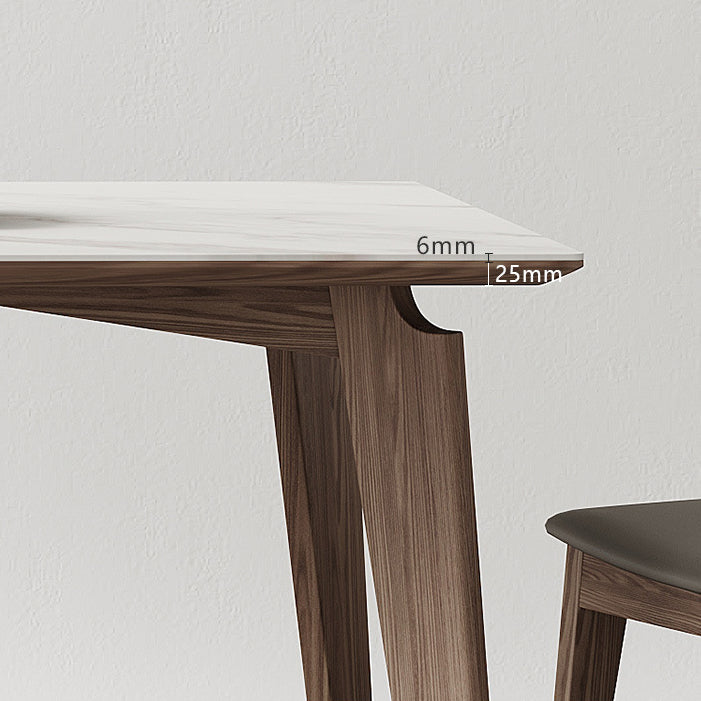 Modern Sintered Stone Top Dining Set Rectangle 1/2/4/5/7 Pieces Dining Room Table Set Clearhalo 'Dining Room Sets' 'Dining Tables & Seating' 'dining_room_set' 'furn' 'furn_dining_room_set' 'Furniture' 'furniture_dining_room_set' 'Kitchen & Dining Furniture' 5081057