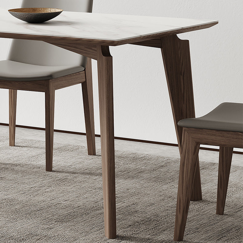 Modern Sintered Stone Top Dining Set Rectangle 1/2/4/5/7 Pieces Dining Room Table Set Clearhalo 'Dining Room Sets' 'Dining Tables & Seating' 'dining_room_set' 'furn' 'furn_dining_room_set' 'Furniture' 'furniture_dining_room_set' 'Kitchen & Dining Furniture' 5081059