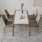 Modern Sintered Stone Top Dining Set Rectangle 1/2/3/5/7 Pieces Dining Room Table Set 5 Pieces: Table, 4 Chairs Clearhalo 'Dining Room Sets' 'Dining Tables & Seating' 'dining_room_set' 'furn' 'furn_dining_room_set' 'Furniture' 'furniture_dining_room_set' 'Kitchen & Dining Furniture' 5081065