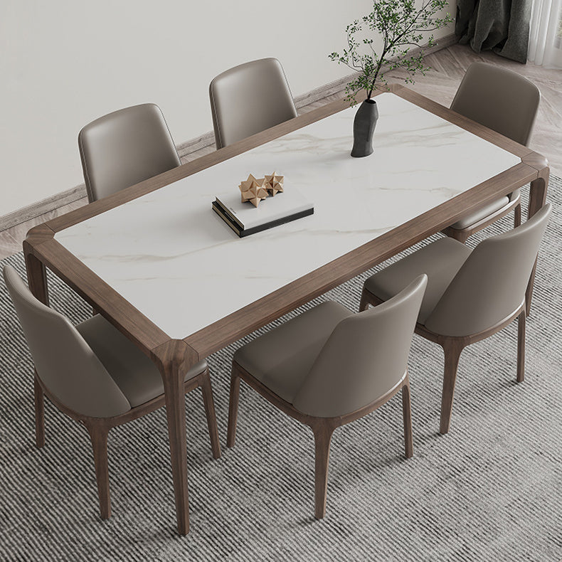 Modern Sintered Stone Top Dining Set Rectangle 1/2/3/5/7 Pieces Dining Room Table Set Clearhalo 'Dining Room Sets' 'Dining Tables & Seating' 'dining_room_set' 'furn' 'furn_dining_room_set' 'Furniture' 'furniture_dining_room_set' 'Kitchen & Dining Furniture' 5081068