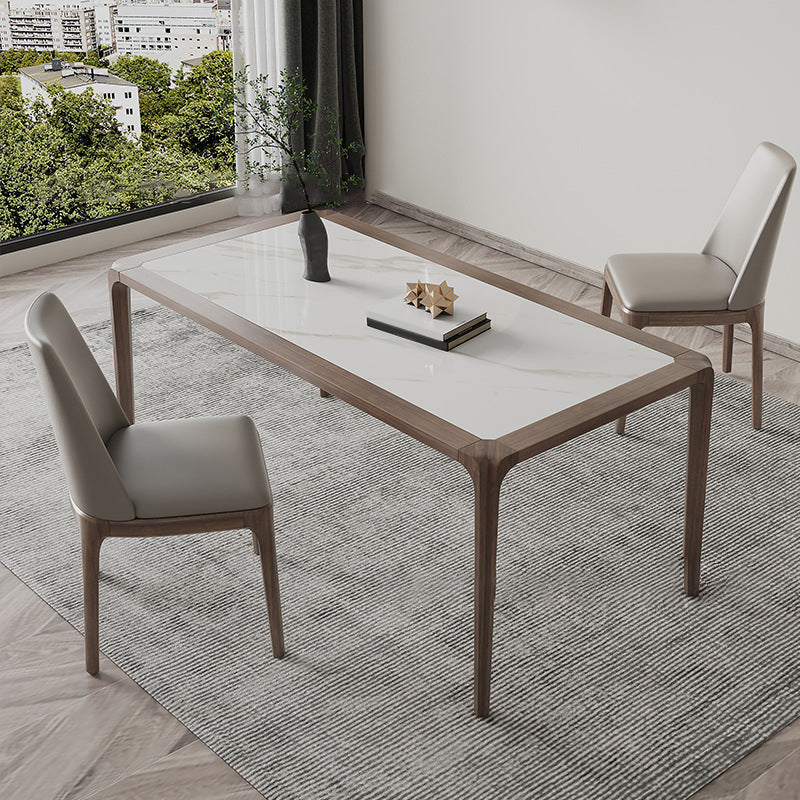 Modern Sintered Stone Top Dining Set Rectangle 1/2/3/5/7 Pieces Dining Room Table Set 3 Pieces: Table, 2 Chairs Clearhalo 'Dining Room Sets' 'Dining Tables & Seating' 'dining_room_set' 'furn' 'furn_dining_room_set' 'Furniture' 'furniture_dining_room_set' 'Kitchen & Dining Furniture' 5081069