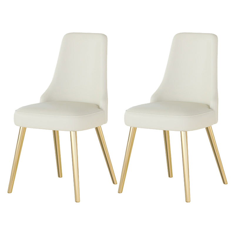 Glam Iron Dinette Set 1/2/3/5/6/7 Pieces Rectangle Dining Table Set with Sintered Stone 2 Beige Chairs Clearhalo 'Dining Room Sets' 'Dining Tables & Seating' 'dining_room_set' 'furn' 'furn_dining_room_set' 'Furniture' 'furniture_dining_room_set' 'Kitchen & Dining Furniture' 5081094