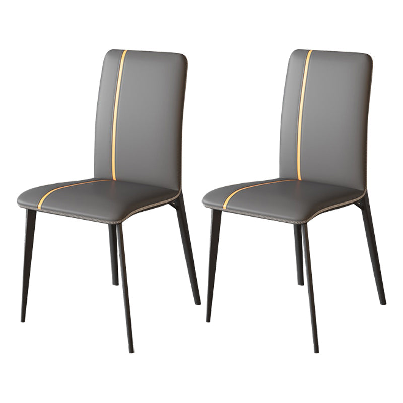 Modern Rectangle Dinette Set 1/2/5/7 Pieces Sintered Stone Top Dining Table Set 2 Grey Chairs Clearhalo 'Dining Room Sets' 'Dining Tables & Seating' 'dining_room_set' 'furn' 'furn_dining_room_set' 'Furniture' 'furniture_dining_room_set' 'Kitchen & Dining Furniture' 5081145