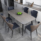 Modern Rectangle Dinette Set 1/2/5/7 Pieces Sintered Stone Top Dining Table Set Clearhalo 'Dining Room Sets' 'Dining Tables & Seating' 'dining_room_set' 'furn' 'furn_dining_room_set' 'Furniture' 'furniture_dining_room_set' 'Kitchen & Dining Furniture' 5081153