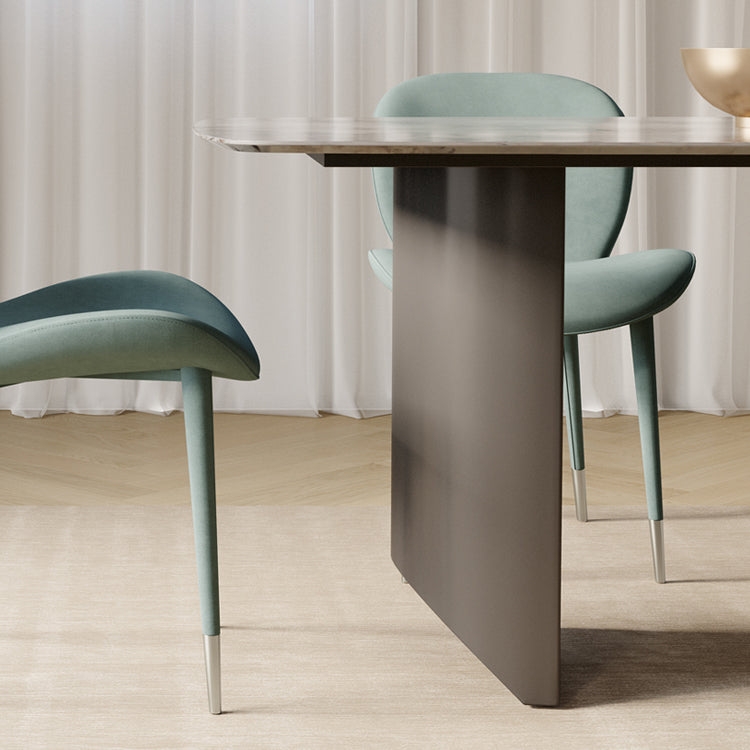 Modern Rectangle Dining Table Set 1/4/5/7 Pieces Sintered Stone Top Dinette Set Clearhalo 'Dining Room Sets' 'Dining Tables & Seating' 'dining_room_set' 'furn' 'furn_dining_room_set' 'Furniture' 'furniture_dining_room_set' 'Kitchen & Dining Furniture' 5081171