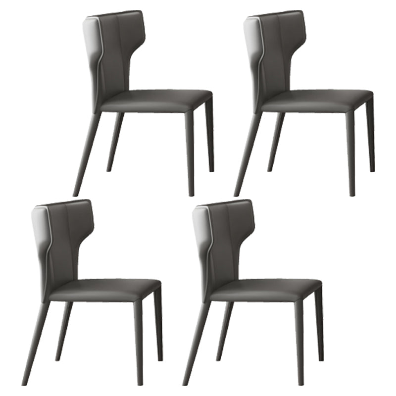 Modern Rectangle Dinette Set 1/4/5/7 Pieces Sintered Stone Top Dining Table Set 4 Light Grey Chairs Clearhalo 'Dining Room Sets' 'Dining Tables & Seating' 'dining_room_set' 'furn' 'furn_dining_room_set' 'Furniture' 'furniture_dining_room_set' 'Kitchen & Dining Furniture' 5081184