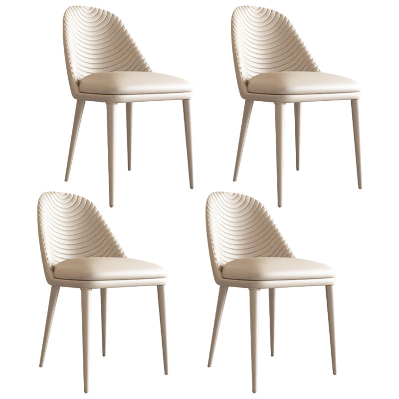 Modern Leatherwear Dining Table Set 1/4/5/7 Pieces White Sintered Stone Top Dinette Set 4 White Chairs Clearhalo 'Dining Room Sets' 'Dining Tables & Seating' 'dining_room_set' 'furn' 'furn_dining_room_set' 'Furniture' 'furniture_dining_room_set' 'Kitchen & Dining Furniture' 5081200