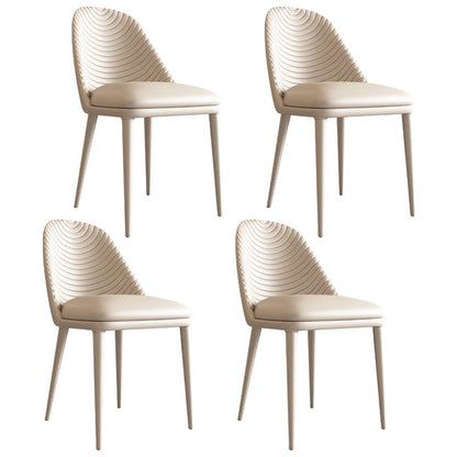 Modern Leatherwear Dining Table Set 1/4/5/7 Pieces White Sintered Stone Top Dinette Set 4 White Chairs Clearhalo 'Dining Room Sets' 'Dining Tables & Seating' 'dining_room_set' 'furn' 'furn_dining_room_set' 'Furniture' 'furniture_dining_room_set' 'Kitchen & Dining Furniture' 5081200