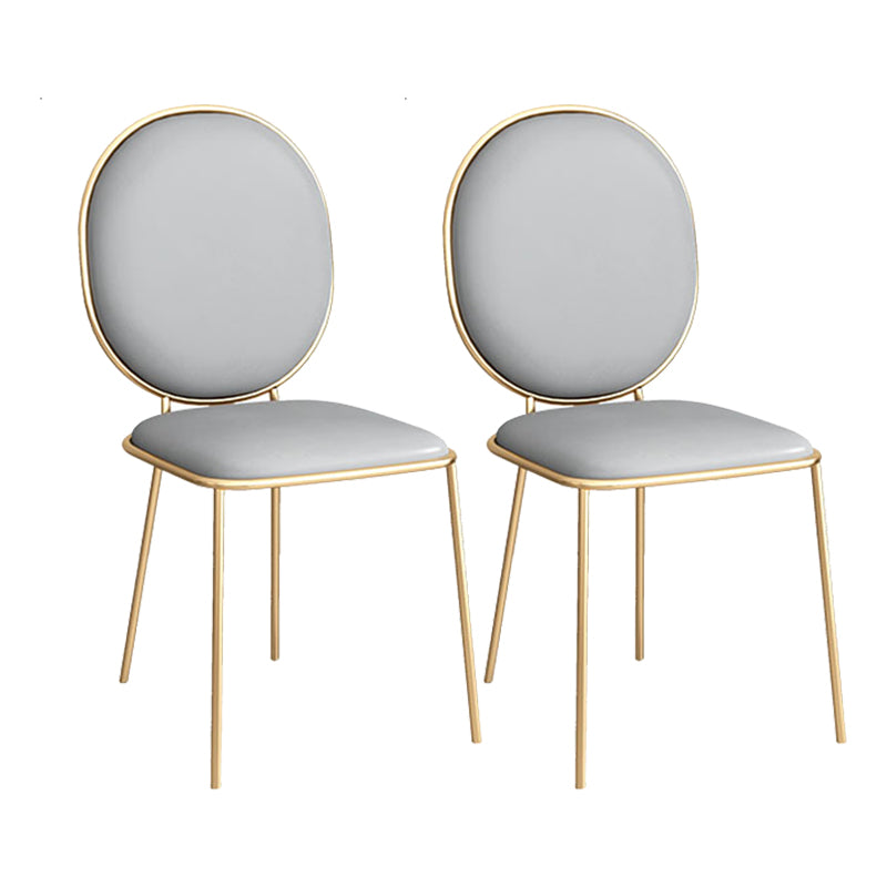 Glam Iron Dinette Set 1/2/5 Pieces Rectangle Dining Table Set with White Sintered Stone 2 Grey Chairs Clearhalo 'Dining Room Sets' 'Dining Tables & Seating' 'dining_room_set' 'furn' 'furn_dining_room_set' 'Furniture' 'furniture_dining_room_set' 'Kitchen & Dining Furniture' 5081224