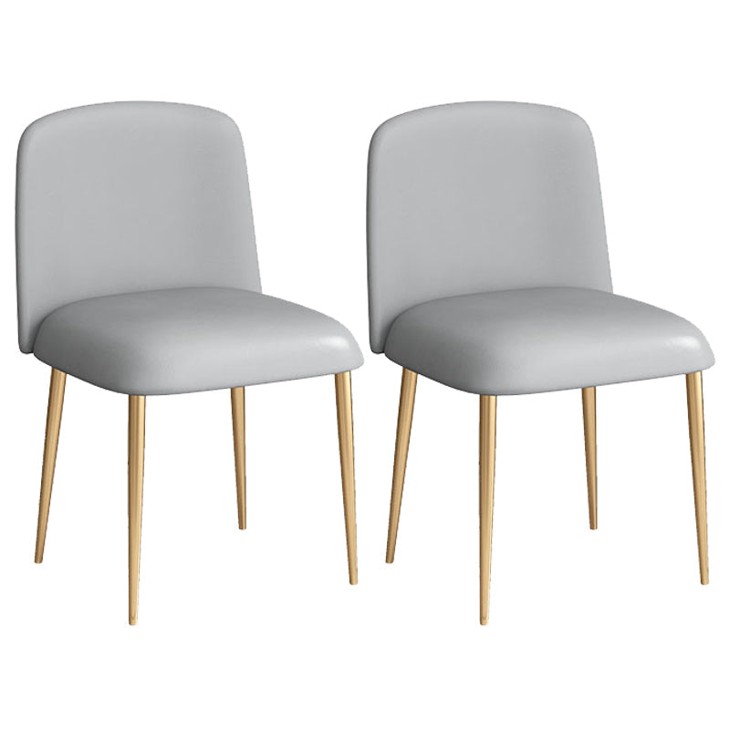 Glam Iron Dinette Set 1/2/5 Pieces Rectangle Dining Table Set with White Sintered Stone 2 Dark Grey Chairs Clearhalo 'Dining Room Sets' 'Dining Tables & Seating' 'dining_room_set' 'furn' 'furn_dining_room_set' 'Furniture' 'furniture_dining_room_set' 'Kitchen & Dining Furniture' 5081226