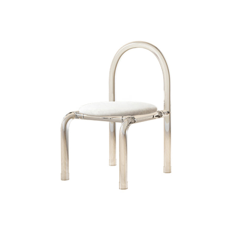 Modern Acrylic Dining Table Set 1/4/5/7 Pieces Rectangle Sintered Stone Top Dinette Set 1 White Chair Clearhalo 'Dining Room Sets' 'Dining Tables & Seating' 'dining_room_set' 'furn' 'furn_dining_room_set' 'Furniture' 'furniture_dining_room_set' 'Kitchen & Dining Furniture' 5081247