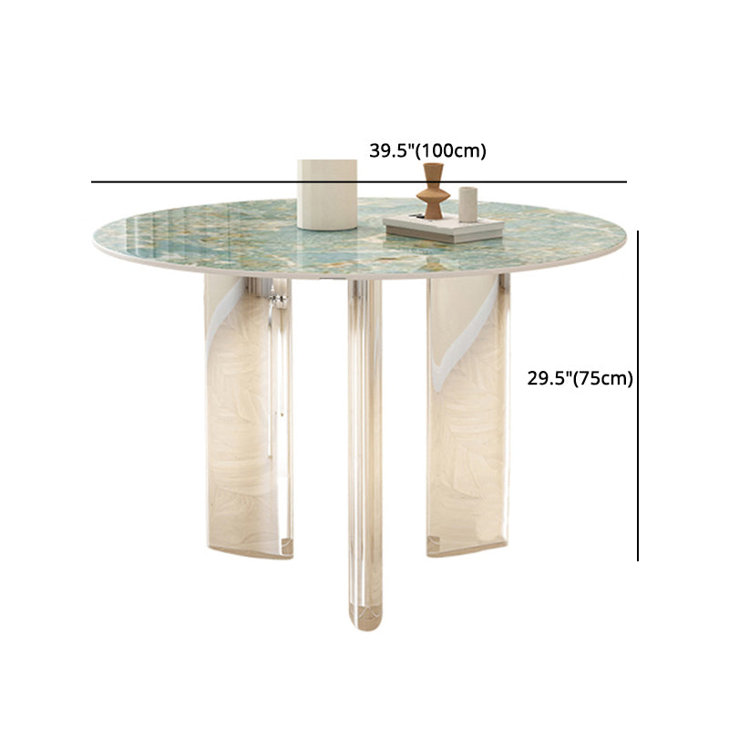 Modern Acrylic Dining Table Set 1/4/5/7 Pieces Rectangle Sintered Stone Top Dinette Set Clearhalo 'Dining Room Sets' 'Dining Tables & Seating' 'dining_room_set' 'furn' 'furn_dining_room_set' 'Furniture' 'furniture_dining_room_set' 'Kitchen & Dining Furniture' 5081255