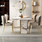Luxury Sintered Stone Top Dining Set Rectangle 1/3/5/6 Pieces Dining Room Table Set 5 Pieces: Table, 4 Chairs Clearhalo 'Dining Room Sets' 'Dining Tables & Seating' 'dining_room_set' 'furn' 'furn_dining_room_set' 'Furniture' 'furniture_dining_room_set' 'Kitchen & Dining Furniture' 5081257