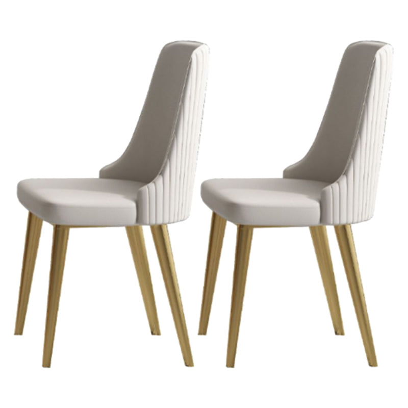 Designer Style Sintered Stone Top Dining Set Rectangle 1/2/5/7 Pieces Dining Table Set 2 White Chairs Clearhalo 'Dining Room Sets' 'Dining Tables & Seating' 'dining_room_set' 'furn' 'furn_dining_room_set' 'Furniture' 'furniture_dining_room_set' 'Kitchen & Dining Furniture' 5081309