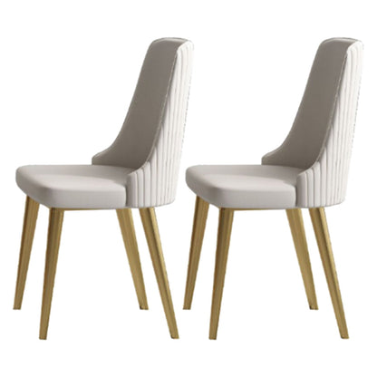 Designer Style Sintered Stone Top Dining Set Rectangle 1/2/5/7 Pieces Dining Table Set 2 White Chairs Clearhalo 'Dining Room Sets' 'Dining Tables & Seating' 'dining_room_set' 'furn' 'furn_dining_room_set' 'Furniture' 'furniture_dining_room_set' 'Kitchen & Dining Furniture' 5081309