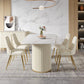Nordic Sintered Stone Top Dining Set Rectangle 1/2/5/7 Pieces Dining Room Table Set Clearhalo 'Dining Room Sets' 'Dining Tables & Seating' 'dining_room_set' 'furn' 'furn_dining_room_set' 'Furniture' 'furniture_dining_room_set' 'Kitchen & Dining Furniture' 5081341