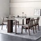 Designer Style Sintered Stone Dining Set Rectangle 1/2/5/7 Pieces Dining Table Set Clearhalo 'Dining Room Sets' 'Dining Tables & Seating' 'dining_room_set' 'furn' 'furn_dining_room_set' 'Furniture' 'furniture_dining_room_set' 'Kitchen & Dining Furniture' 5081355