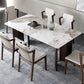 Designer Style Sintered Stone Dining Set Rectangle 1/2/5/7 Pieces Dining Table Set 7 Pieces: Table, 6 Chairs Clearhalo 'Dining Room Sets' 'Dining Tables & Seating' 'dining_room_set' 'furn' 'furn_dining_room_set' 'Furniture' 'furniture_dining_room_set' 'Kitchen & Dining Furniture' 5081356