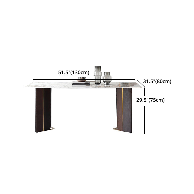 Designer Style Sintered Stone Dining Set Rectangle 1/2/5/7 Pieces Dining Table Set Clearhalo 'Dining Room Sets' 'Dining Tables & Seating' 'dining_room_set' 'furn' 'furn_dining_room_set' 'Furniture' 'furniture_dining_room_set' 'Kitchen & Dining Furniture' 5081363