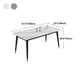 Metal Tripod Base Dining Table Modern Rectangle Stone Dining table in White Clearhalo 'Dining Tables & Seating' 'Dining Tables' 'dining_table' 'furn' 'furn_dining_table' 'Furniture' 'furniture_dining_table' 'Kitchen & Dining Furniture' 5081378