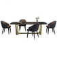 Rectangle Trestle Counter Luxury Table Black Fixed Table of Sintered Stone Clearhalo 'Dining Tables & Seating' 'Dining Tables' 'dining_table' 'furn' 'furn_dining_table' 'Furniture' 'furniture_dining_table' 'Kitchen & Dining Furniture' 5081407
