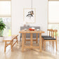Modern Pine Solid Wood Table Rectangle Dining Table with Double Pedestal Clearhalo 'Dining Tables & Seating' 'Dining Tables' 'dining_table' 'furn' 'furn_dining_table' 'Furniture' 'furniture_dining_table' 'Kitchen & Dining Furniture' 5081424