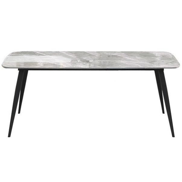 Rectangle Grey Tone Dining Table Sintered Stone Table Simplicity with 4 Legs Clearhalo 'Dining Tables & Seating' 'Dining Tables' 'dining_table' 'furn' 'furn_dining_table' 'Furniture' 'furniture_dining_table' 'Kitchen & Dining Furniture' 5081452